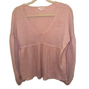 Eyeshadow Pink Knit Blouse